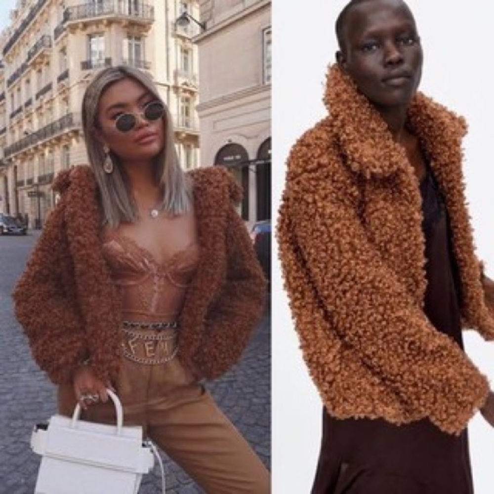 Zara faux fur jacket